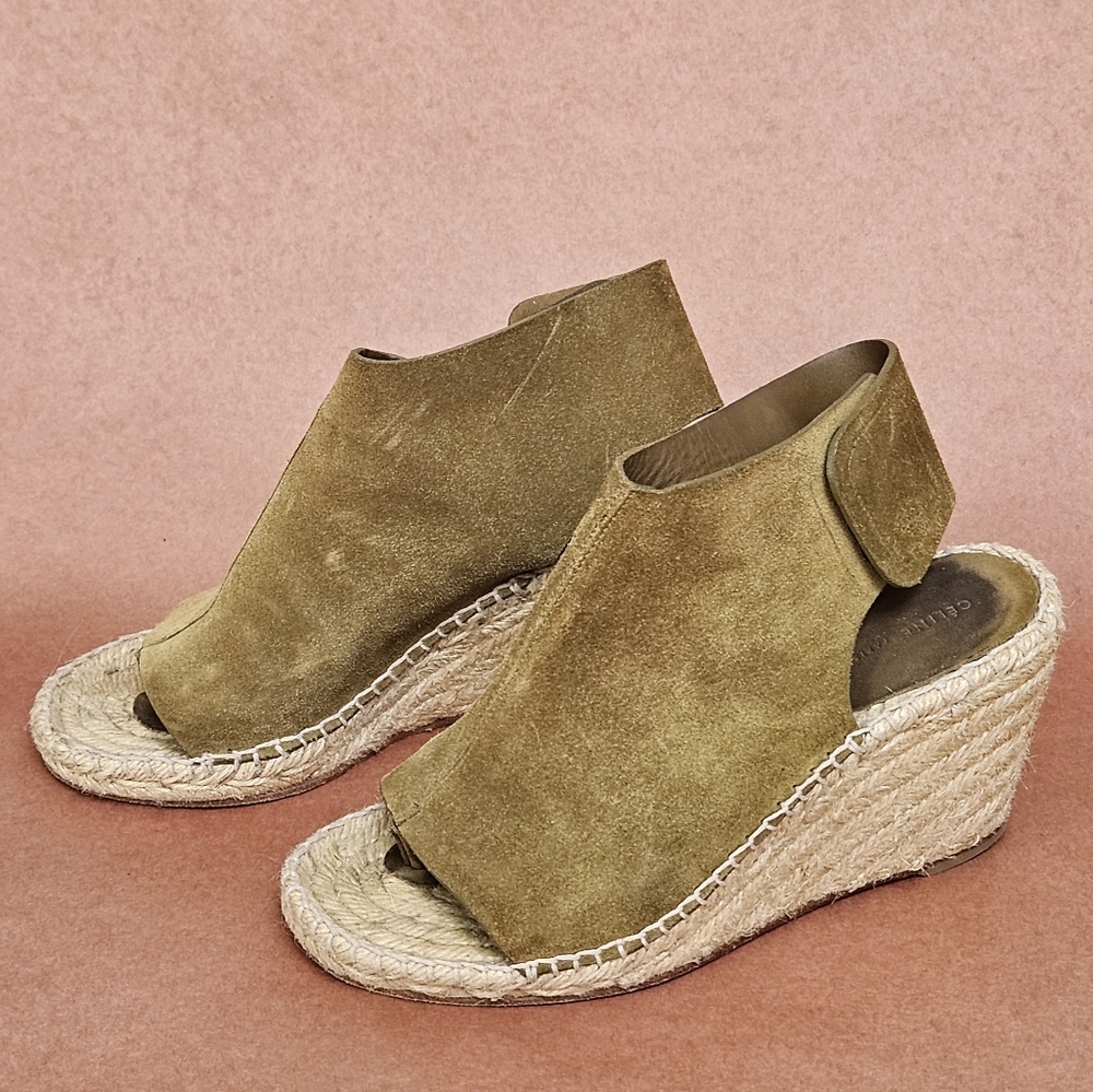Celine - wedge suede espadrilles